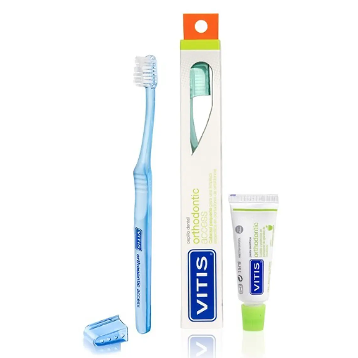 Vitis Cepillo dental Orthodontic acces + Crema dental 15 ml. 1