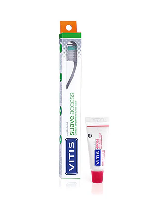 Vitis Cepillo dental suave + crema dental Anticaries 15 ml.
