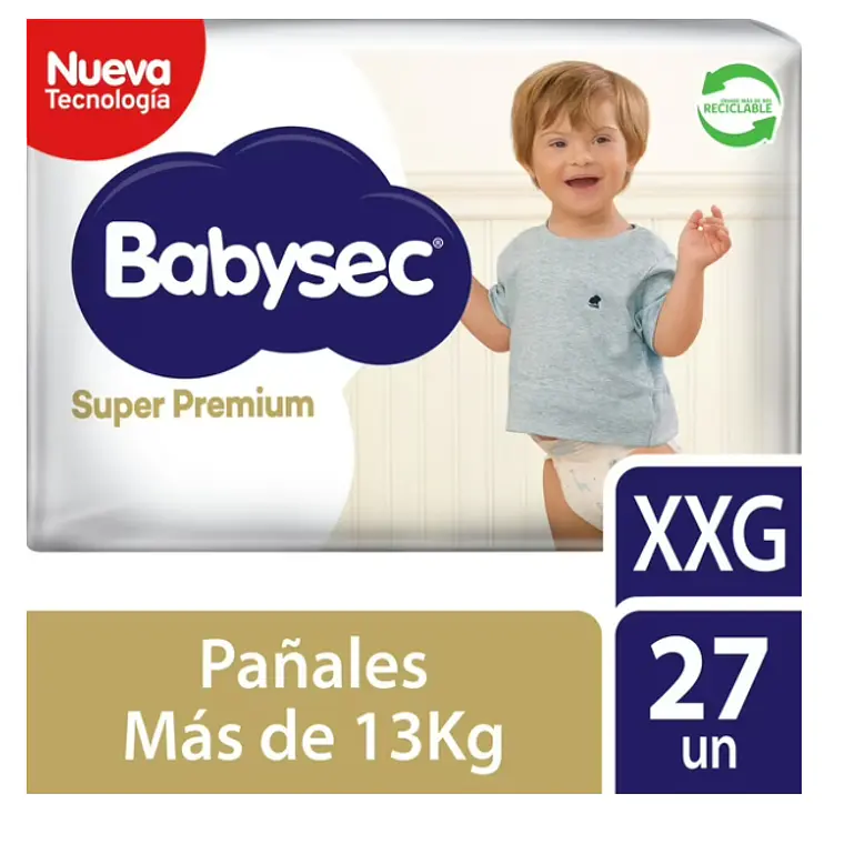 Pañal Babysec Super premium XXG 27 Unidades. 1