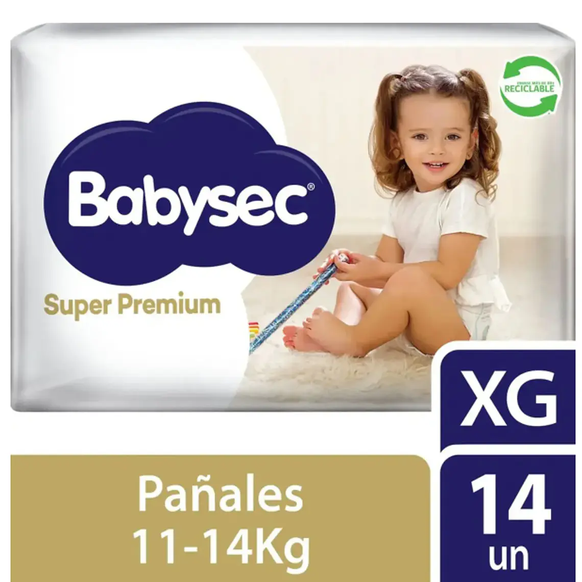 Pañal Babysec Super Premium XG 14 Unidades. 1