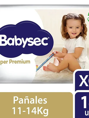 Pañal Babysec Super Premium XG 14 Unidades.