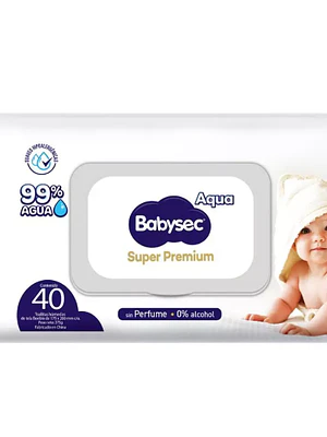 Toallitas húmedas Babysec Super premium 40 Unidades.