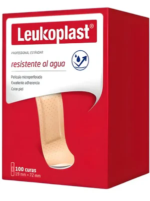 PARCHE LEUKOPLAST REST AGUA 19-72 MM X 100 UND
