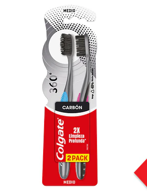Cepillos dentales 360° Black Pack 2 Unidades.