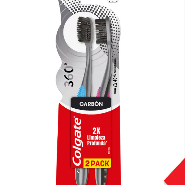 Cepillo dental 360° carbón Pack 2 Unidades. 1