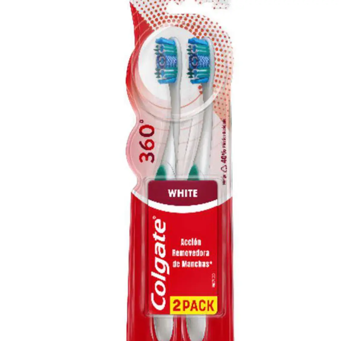 Cepillo dental Colgate White 360° Medio Pack 2 Unidades. 1