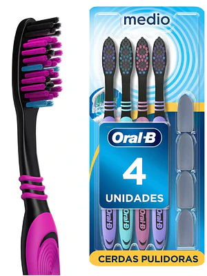 Cepillo dental Oral B Complete Black 4 Unidades.