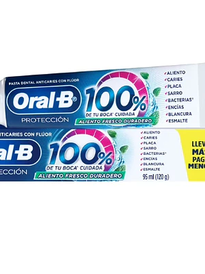 Pasta dental Oral B 100 % 50 g.