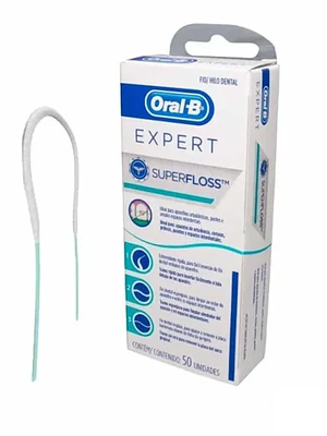 Hilos dental Oral B Expert SuperFloss 50 Filamentos.