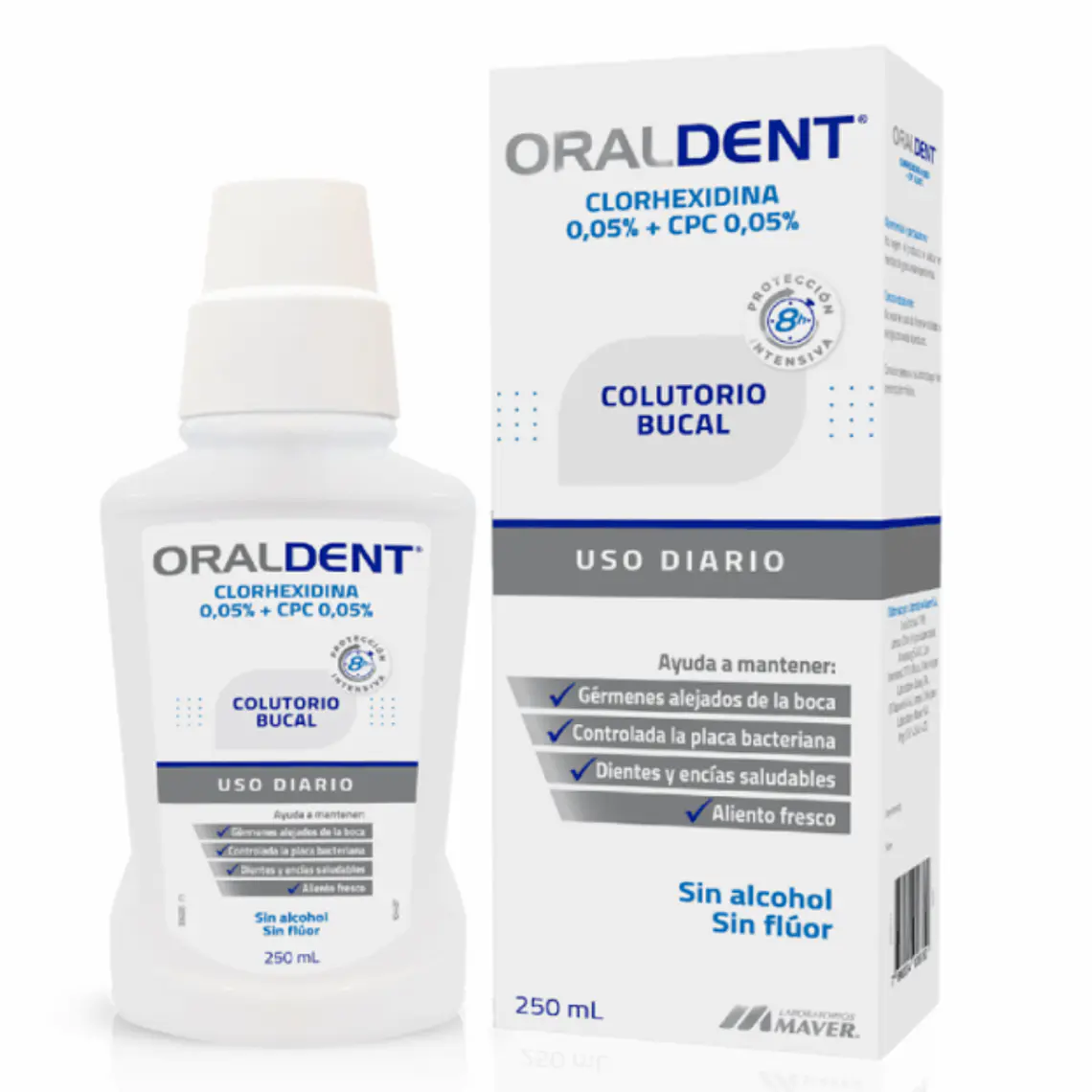 Enjuague bucal Oraldent Uso diario 250 ml. 1