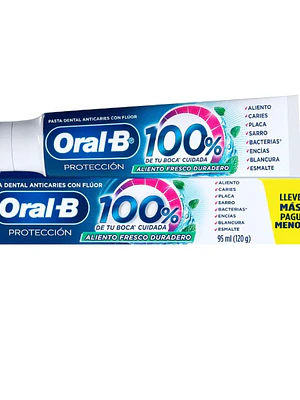 Pasta dental Oral B 100 % 120 g.