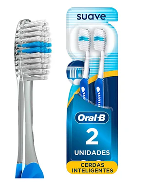 Cepillo dental Oral B Indicator Control bacterial Suave 2 Unidades.