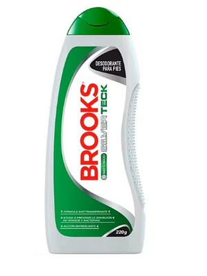 Brooks Talco desodorante para pies Silver Teck 220 g.