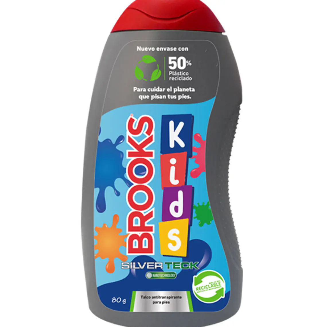 Brooks Kids Talco desodorante para pies 80 g. 1