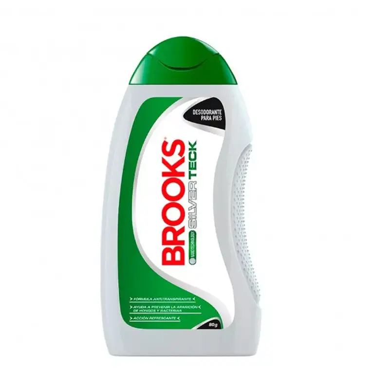 Brooks Talco desodorante para pies Silver 80 g. 1
