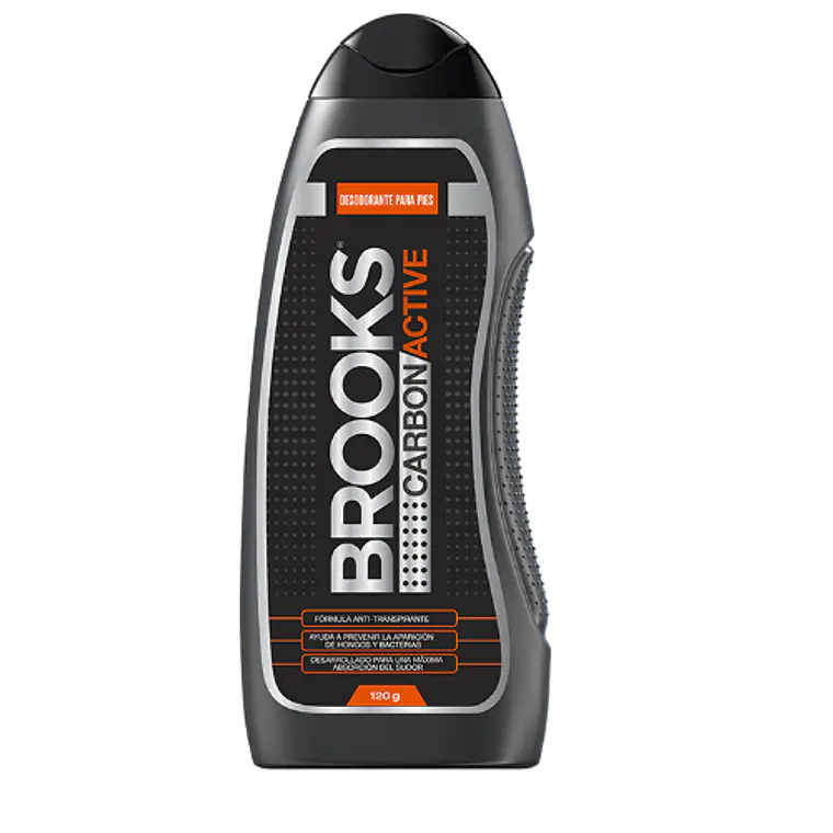 Brooks Talco desodorante para pies Carbón active 120 g. 1