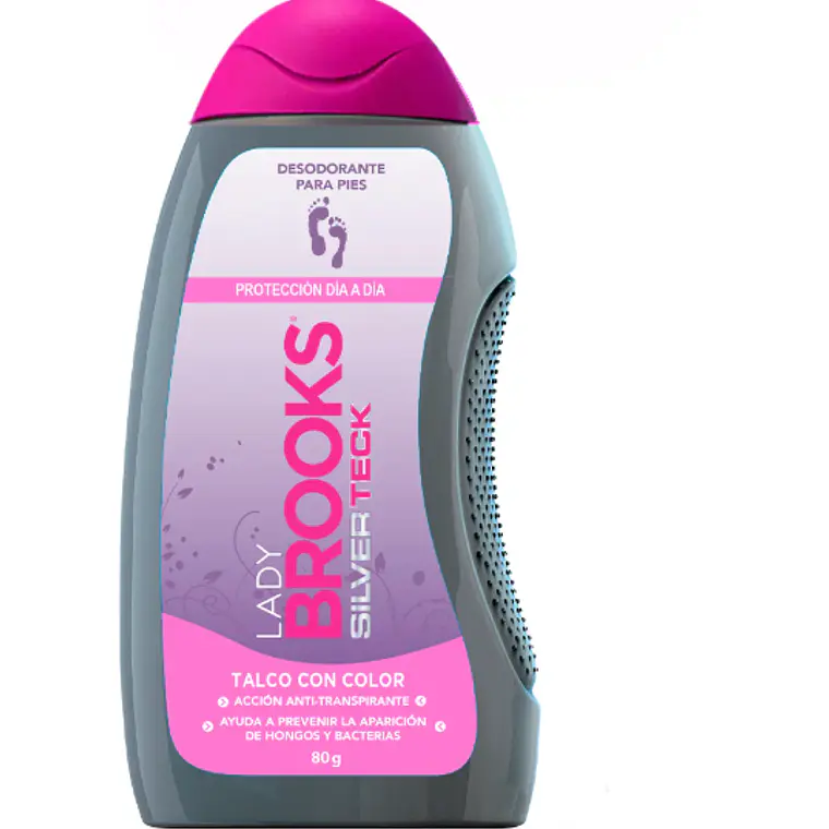 Lady Brooks Talco desodorante para pies Silver 80 g. 1