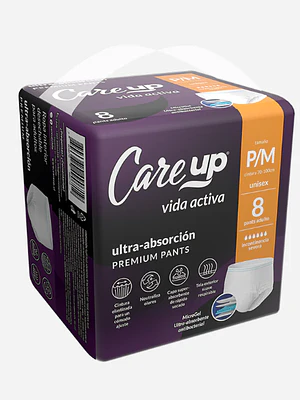 Care Up Vida activa Pants Adulto P/M 8 Unidades.