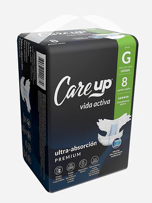 Care Up Pañal desechable Adulto G 8 Unidades.