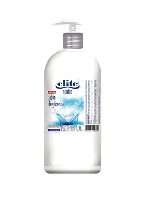 Jabón de glicerina Neutro Válvula 1 Litro. Elite