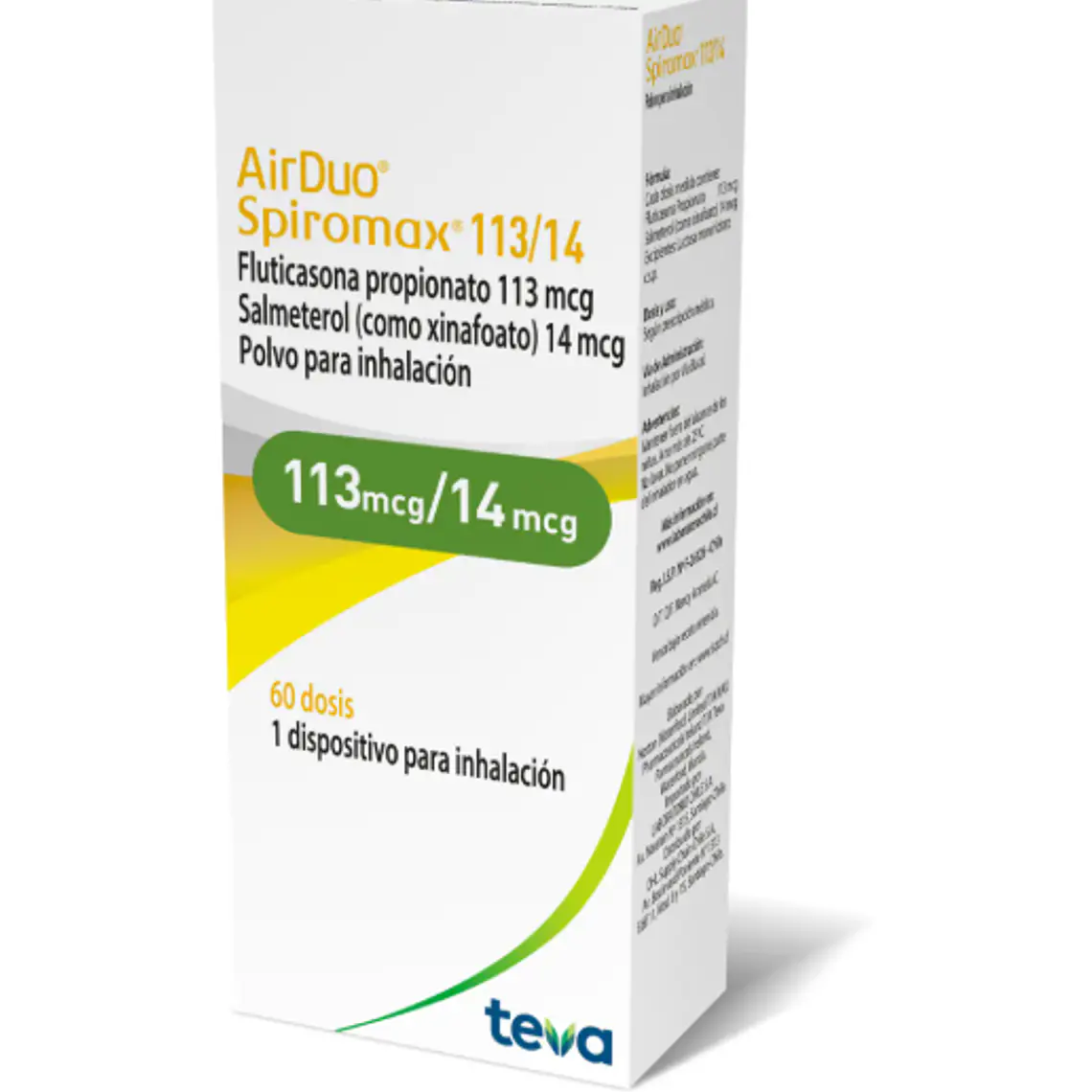 Airduo Spiromax 113/14 mcg Inhalador 60 dosis. 1