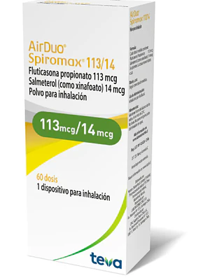 Airduo Spiromax 113/14 mcg Inhalador 60 dosis.