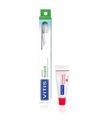 Vitis Cepillo dental Suave + Pasta dental Anticaries 15 ml.