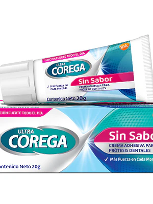 Corega Ultra Crema adhesiva sin sabor 20 g.