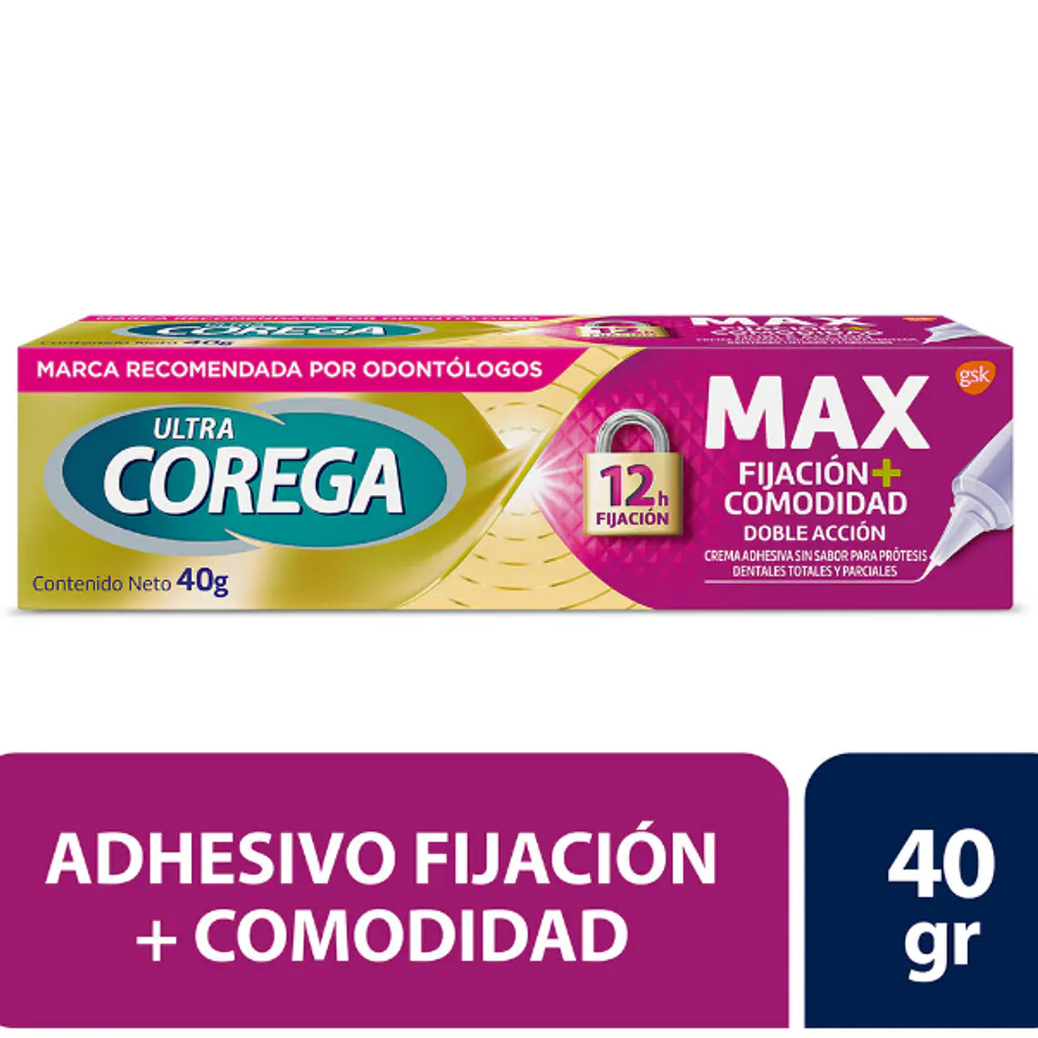 Corega Ultra Crema adhesiva Máxima fijación y comodidad 40 g. 1