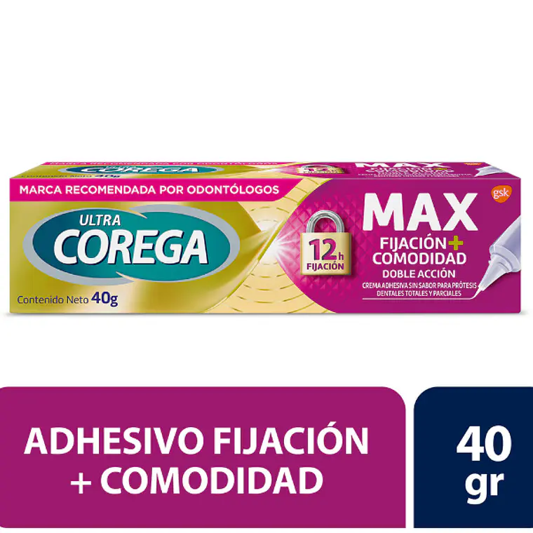Corega Ultra Crema adhesiva Máxima fijación y comodidad 40 g. 1