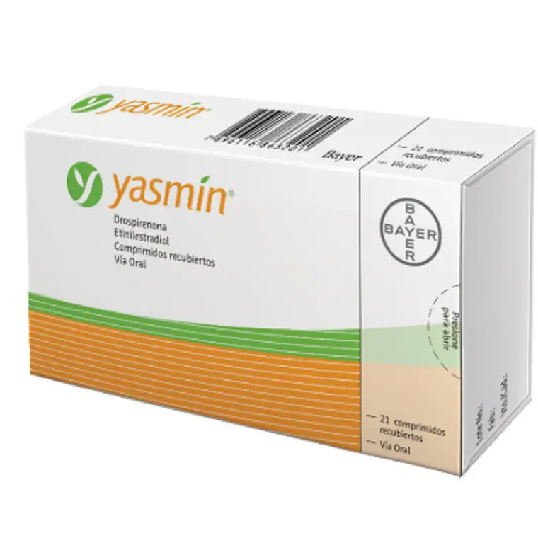 Yasmin Drosperinona, Etinilestradiol 21 Comprimidos recubiertos. 1