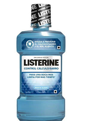 Enjuague bucal Listerine Control sarro Zero alcohol 1 Litro.