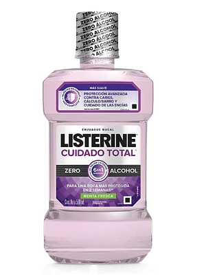 Enjuague bucal Listerine Cuidado total Zero alcohol 500 ml.