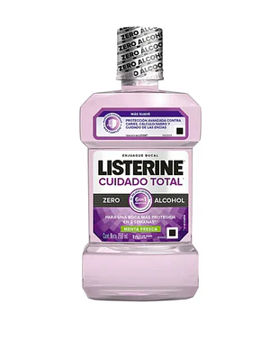 Enjuague bucal Listerine Cuidado total Zero alcohol 250 ml.