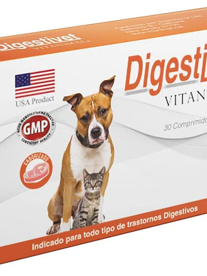 Digestivet, Probióticos en Comprimidos, envase de  30 comprimidos. Uso veterinario