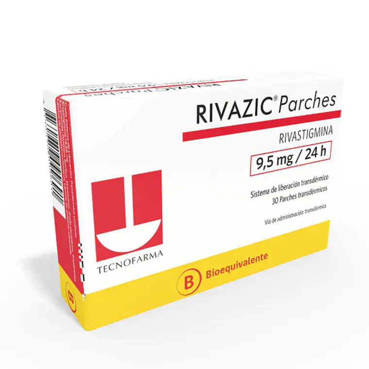 Rizavic (B) Rivastigmina 9,5 mg/ 24 horas Parches transdérmicos 30 Unidades. 1