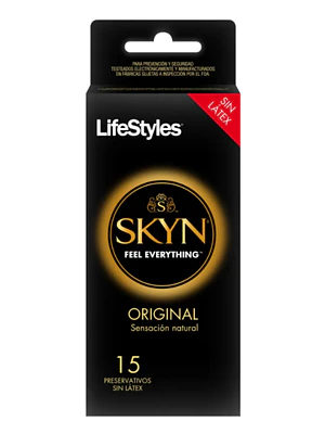 Preservativo Lifestyle Skyn Original 15 Unidades.