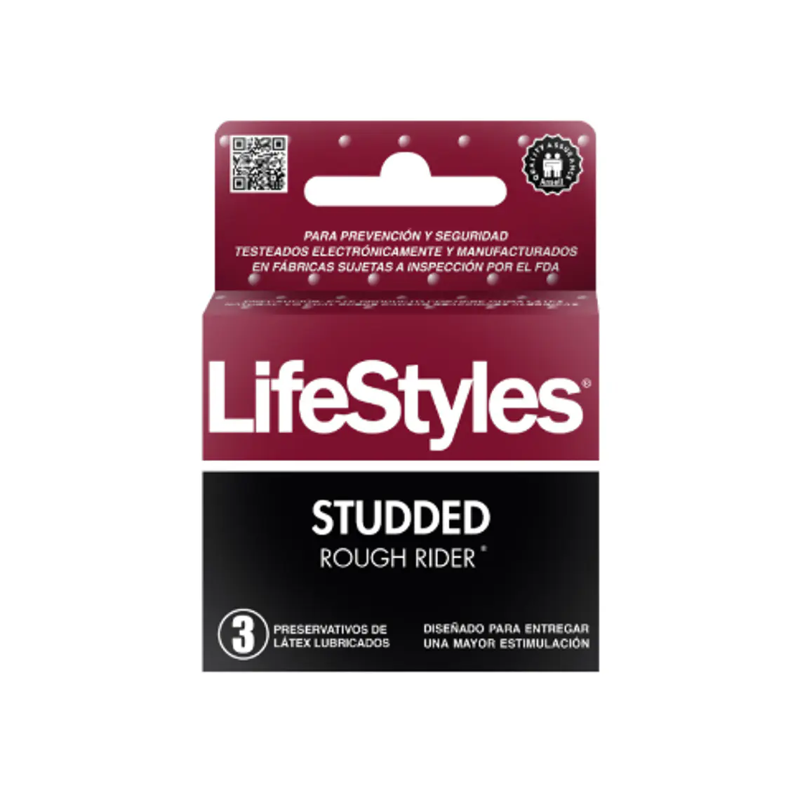 Preservativos Lifestyles Studded 3 Unidades. 1