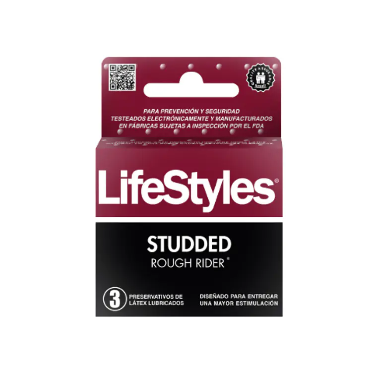 Preservativos Lifestyles Studded 3 Unidades. 1