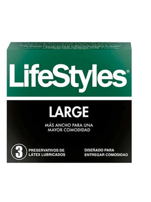 Preservativos Lifestyles Large 3 Unidades.
