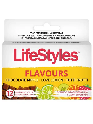 Preservativos Lifestyles Sabores 12 Unidades.