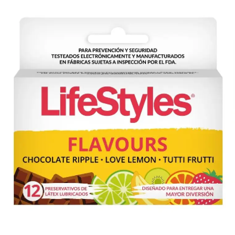 Preservativos Lifestyles Sabores 12 Unidades. 1