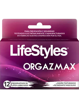 Preservativos LifeStyles Orgazmax 12 Unidades.