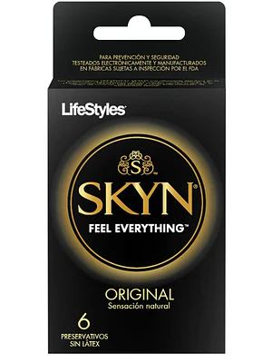 Preservativos LifeStyles Skyn Original  6 Unidades.