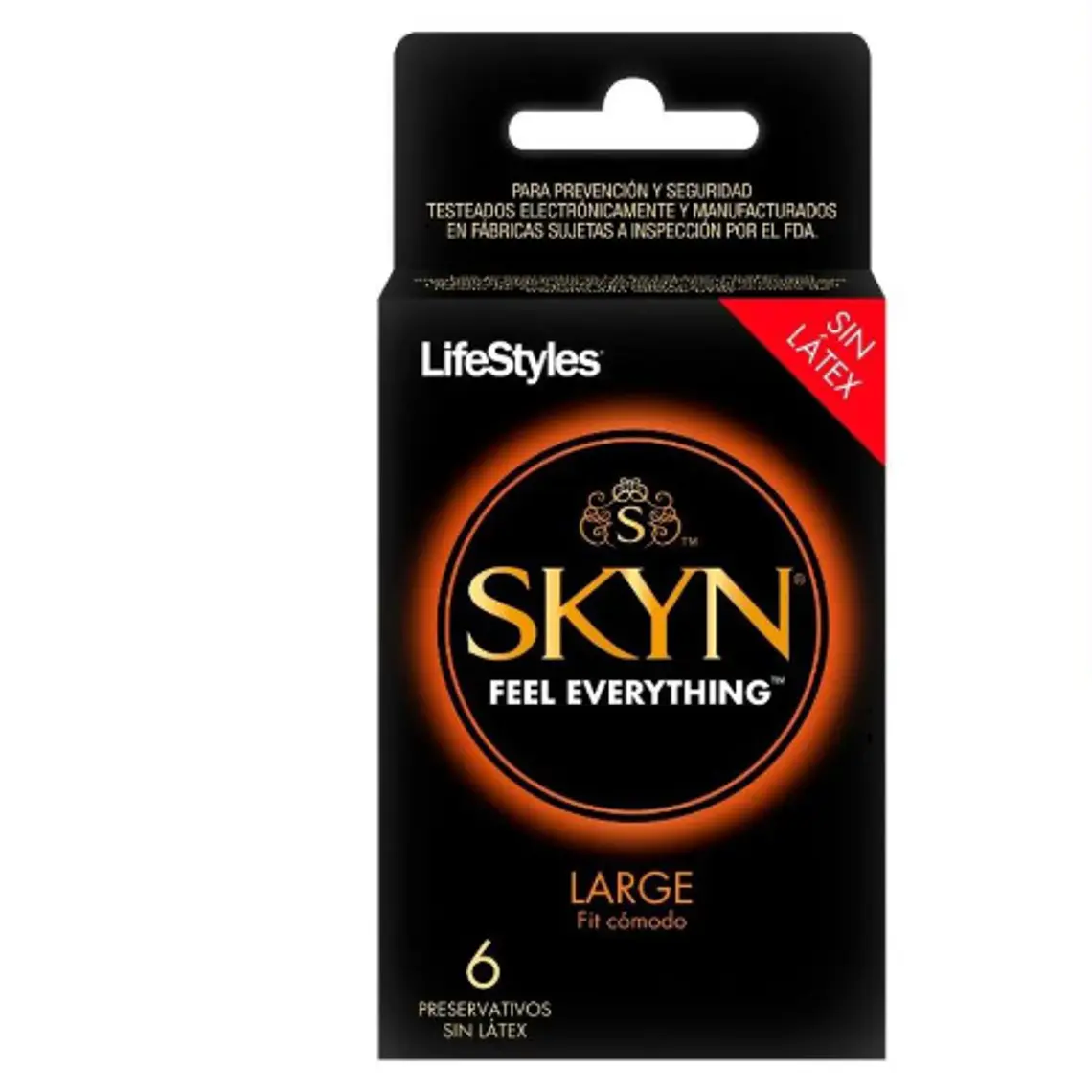 Preservativo LifeStyles Skyn Large 6 Unidades. 1