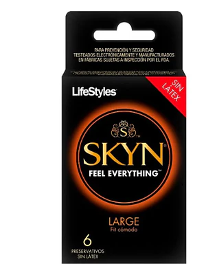 Preservativo LifeStyles Skyn Large 6 Unidades.