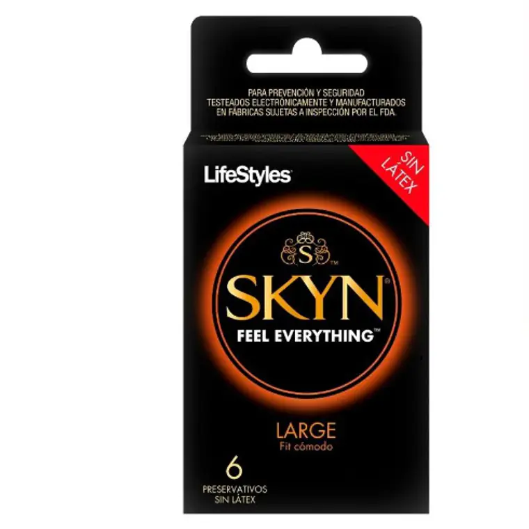Preservativo LifeStyles Skyn Large 6 Unidades. 1