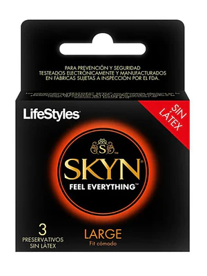 Preservativos LifeStyles Skyn Large 3 Unidades.