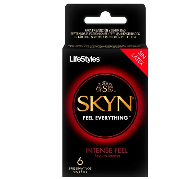 Preservativos LifeStyles Skyn Intense Feel 6 Unidades. 1