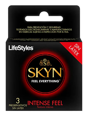 Preservativos LifeStyles Skyn Intense feel 3 Unidades.
